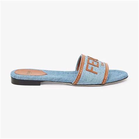 women's fendi sandals|fendi denim sandals.